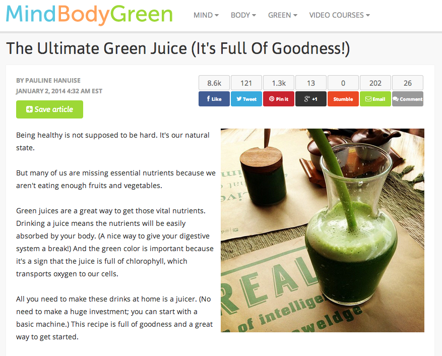The Ultimate Green Juice (It's Full Of Goodness!)